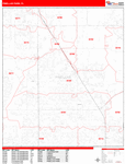 Pinellas Park  Wall Map Red Line Style